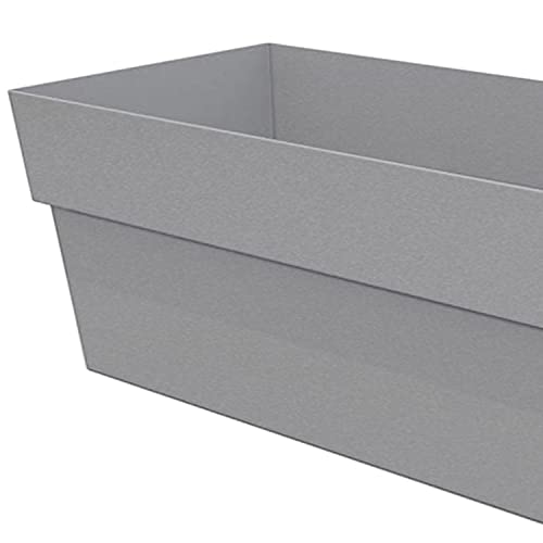 Deck Rail Rectangle Planter, 24 Inch, Matte White, Indoor Outdoor B82697