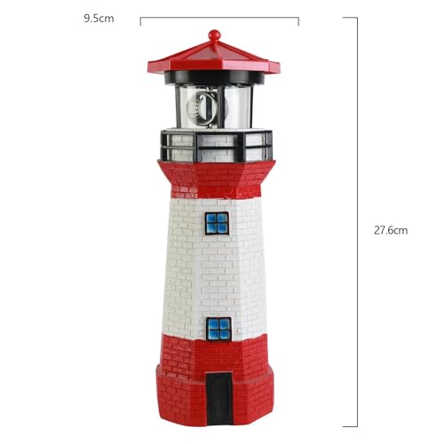 Solar Lighthouse, Rotating LED Decorative Light, Waterproof Outdoor Landscape Light A845210