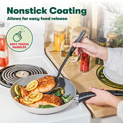 Nonstick Cookware Set, 12 Piece Pots and Pans with Utensils, Black Y742331