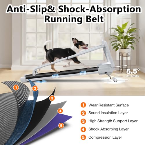 Dog Treadmill for Small and Medium Dogs with Remote Control and LCD Display H10038