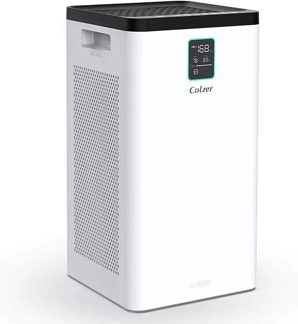 Open Box COLZER Air Purifier True HEPA Air Filter 3-Stage 900 Sq Ft COLZER1556 - White