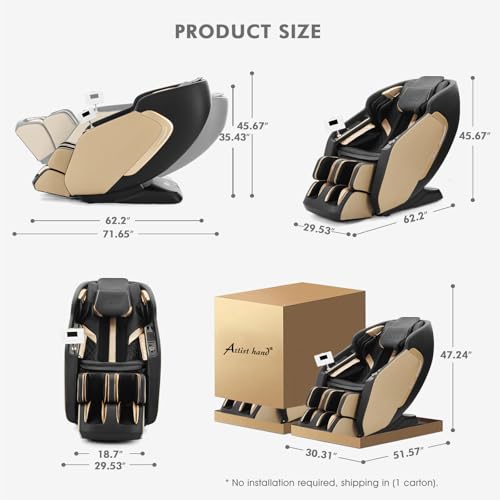 Massage Chair Full Body Zero Gravity Shiatsu Recliner with Heating H23263
