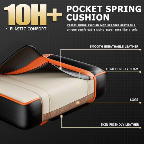 Ergonomic Gaming Chair with Footrest, Reclining, Lumbar Support I1131
