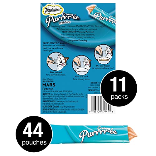 Creamy Puree Lickable Cat Treats, 0.42 oz Tubes, 48 Count Y26330