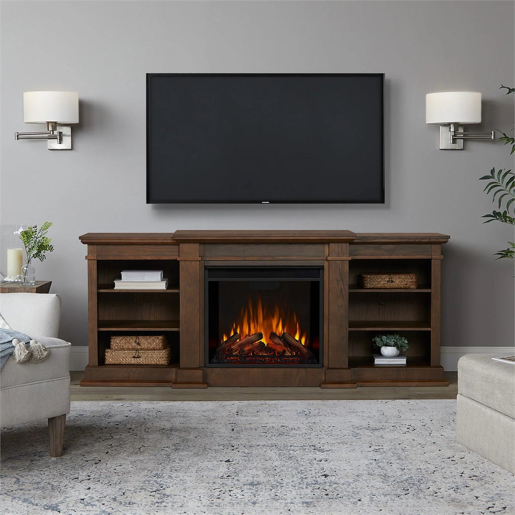 Electric Fireplace TV Stand in Heritage Oak S43954