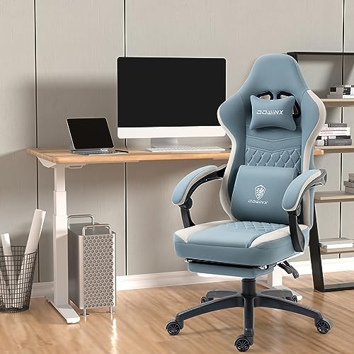 Gaming Chair with Breathable Fabric, Pocket Spring Cushion and Footrest H620