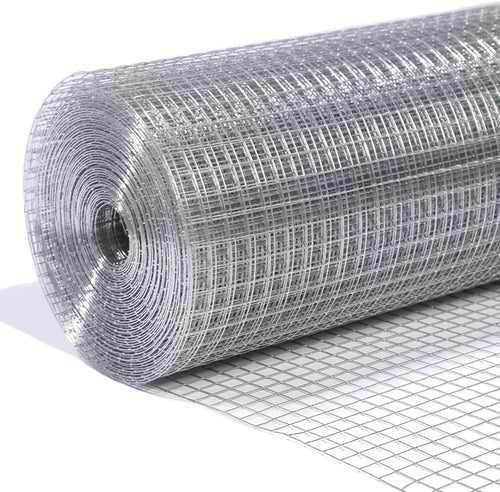 1/2inch Galvanized Hardware Cloth 24" x 100' 19 Gauge Hot-Dip Galvanized After Welding Chicken Wire Raised Garden Bed Plant Supports Poultry Netting Chicken Wire Fence Wire Mesh Roll