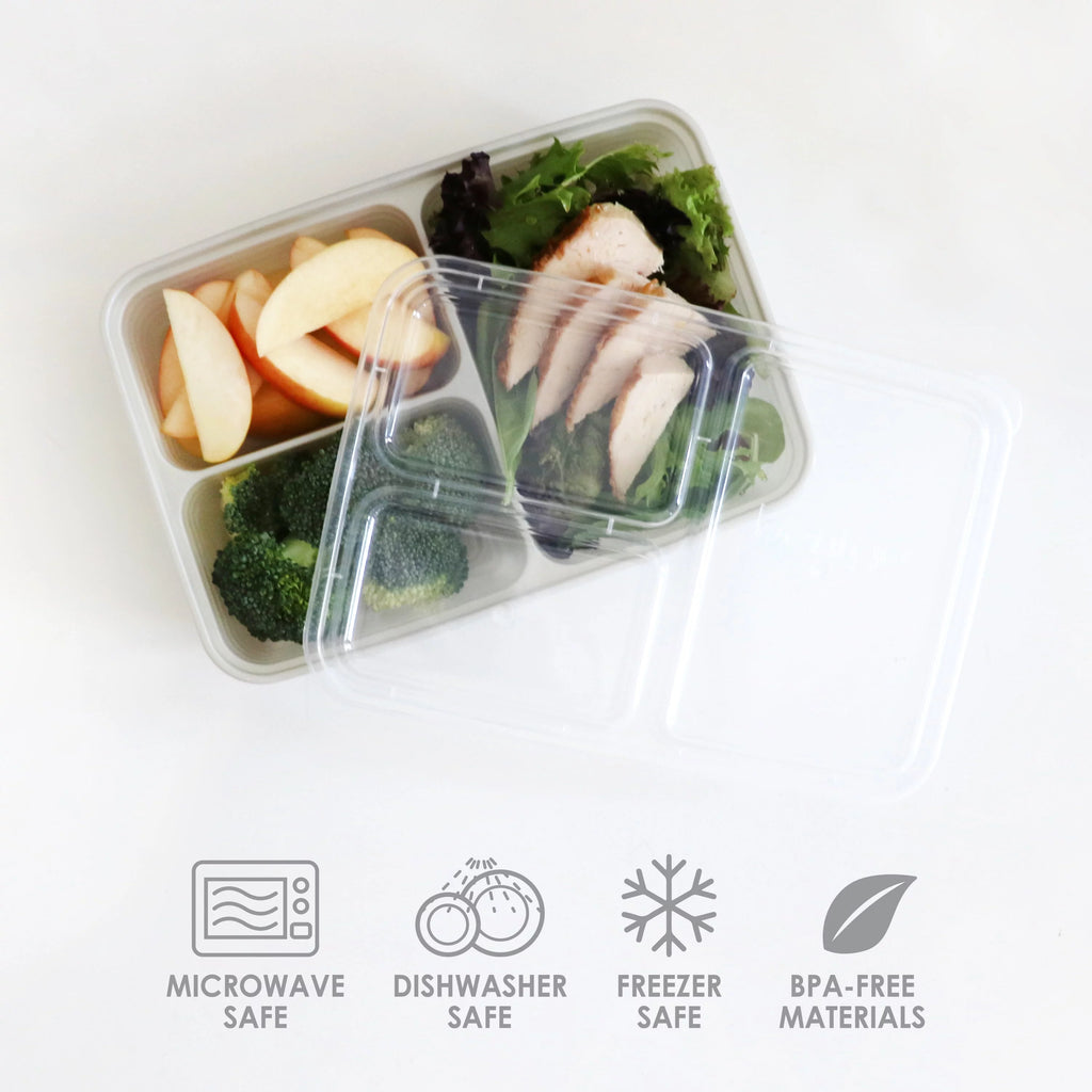 Meal-Prep Containers with Lids, Microwaveable, BPA-Free, Freezer & Dishwasher Safe, 10 Trays, Navy Blue X39829
