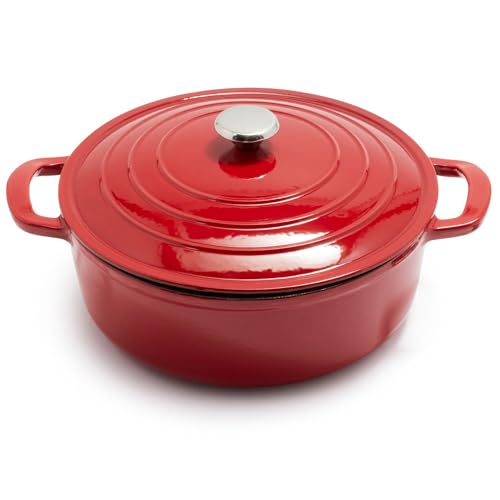 Enameled Cast Iron Round Covered Dutch Oven, 7 qt R67707