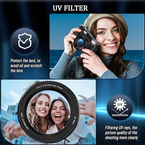 4K 48MP Digital Camera for Photography and Vlogging with Flip Screen M29302