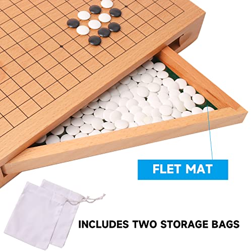 16" 3-in-1 Wooden Folding Chess, Checker & Backgammon Board Game Set L259