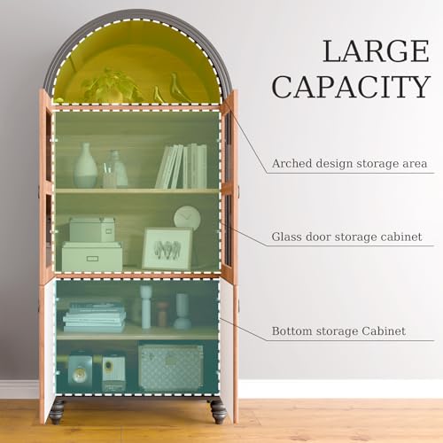 Kitchen Pantry Cabinet with 4 Doors and 1 Drawer, Freestanding Storage Cupboard L190261