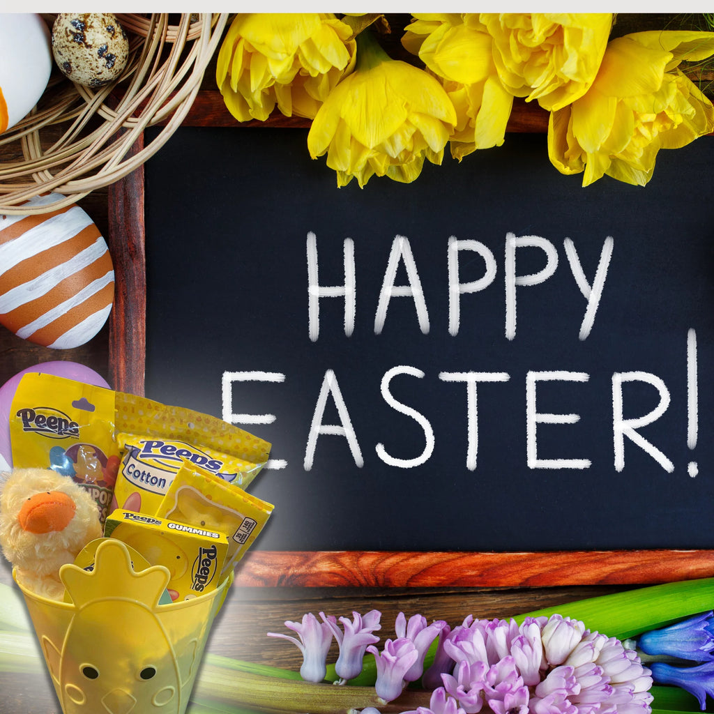 Easter Gift Basket with Plush Duck Toy, Candy, Lip Balm & Reusable Bucket U801934