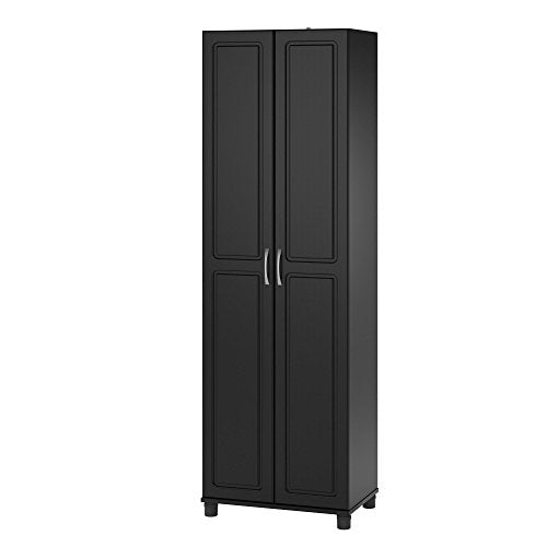 SystemBuild Evolution Kendall 24" Engineered Wood Utility Storage Cabinet Black