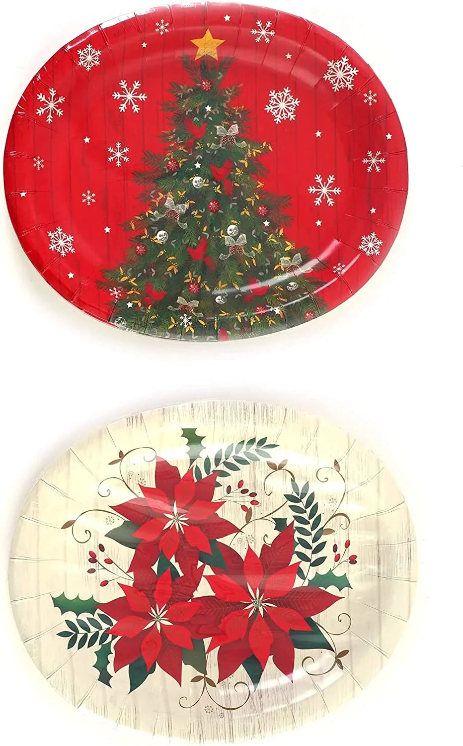 Oval Paper Disposable Plates, 13" x 10.5", 48 Count R232