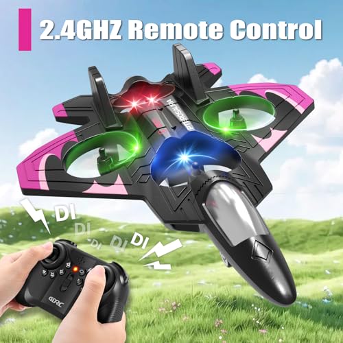Foam Remote Control Airplane Fighter Jet with Lights for Kids Adults H4069
