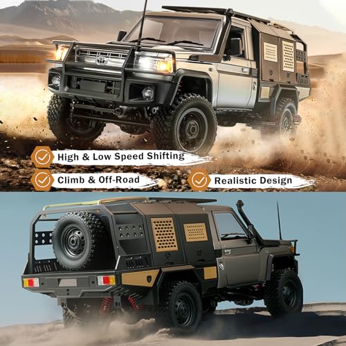 1/12 RC Rock Crawler 4x4 Pickup Truck, 2.4GHz Remote Control Off Road Car N638729