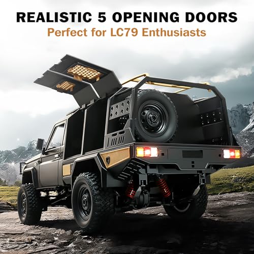 1/12 RC Rock Crawler 4x4 Pickup Truck, 2.4GHz Remote Control Off Road Car N638729