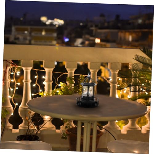 Solar Rotating Lighthouse Light for Garden Outdoor Lawn Decor M81373