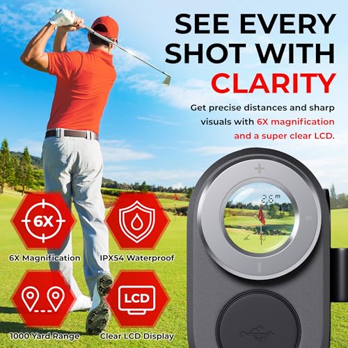 Golf Rangefinder 1000 Yards with Slope Mode and 6X Magnification X81681