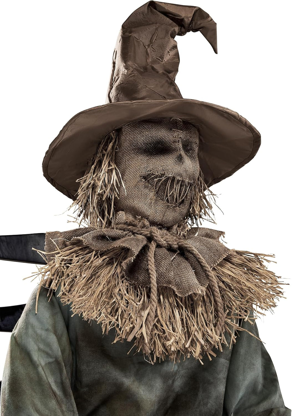 Scary Sitting Scarecrow Animatronic Prop V34350