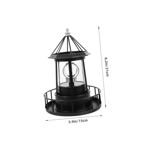 Solar Rotating Lighthouse Light for Garden Outdoor Lawn Decor M81373