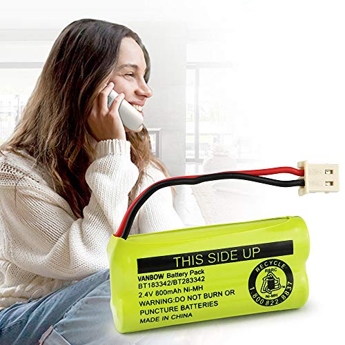 2.4V 800mAh Ni-MH Battery Pack for Cordless Phones (2-Pack) H9026