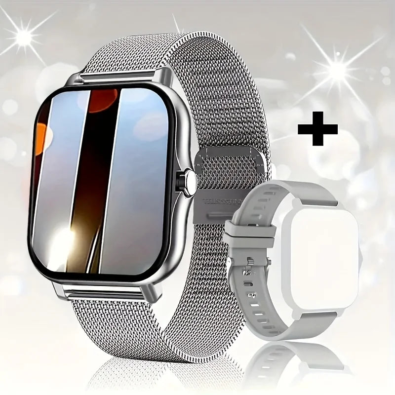1.69inch Smart Watch, Full Touch Screen Smartwatch With Heart Rate Fitness Tracker BT Call, Fashion Sports Smart Watch For Android IOS Phones, Birthday Gift For Men And Women