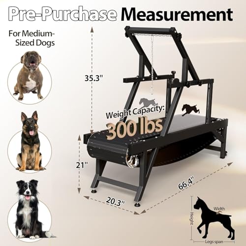 Dog Treadmill for Medium Dogs with Brake and Plastic Track F80860