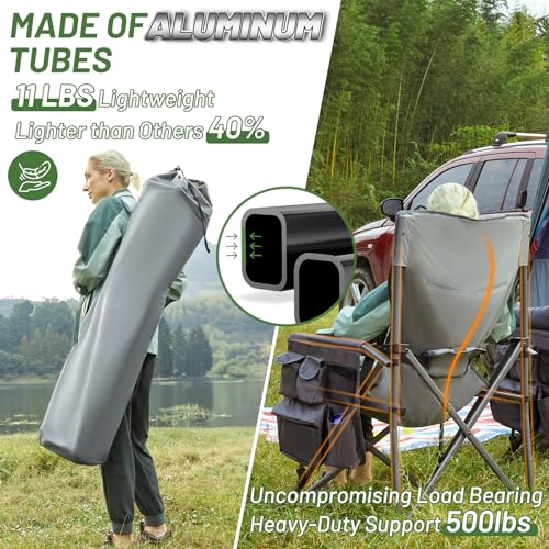 Oversized Folding Camping Chair High Back Heavy Duty for Adults with Cup Holder K6105