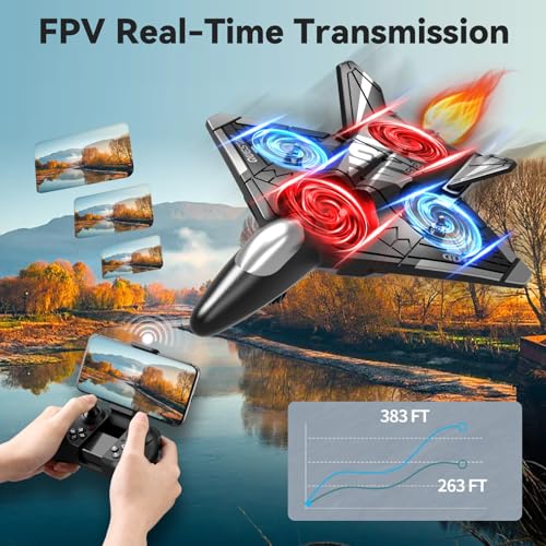 RC Plane with Camera, Foam Remote Control Drone for Kids and Adults V58020