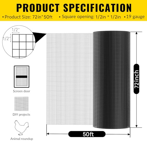 Hardware Cloth 1/2 inch 48 x 100 ft Galvanized Chicken Wire Fencing O289