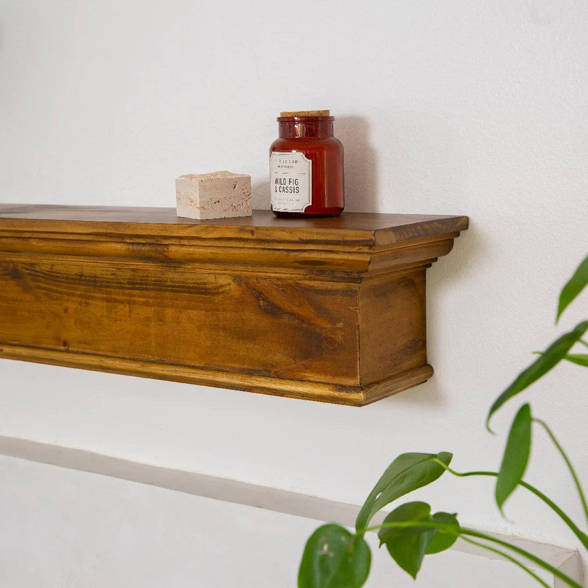 48" Rustic Ash Fireplace Mantel Shelf K7958