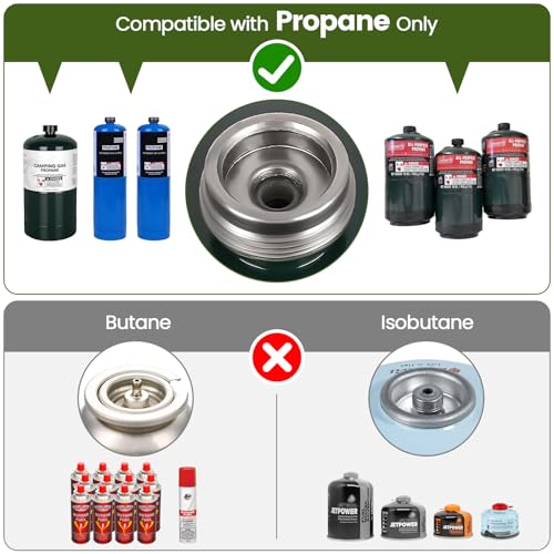 2-Burner Foldable Camping Stove with Griddle and Carrying Bag, Portable Propane H453787