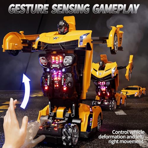 Transform RC Car with Gesture Sensing, Deformation Robot Toy for Kids U8510