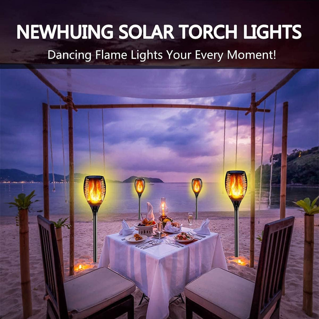 Solar Torch Lights Outdoor, 43 inch, Waterproof Garden Pathway Light with Flickering Flames X26801