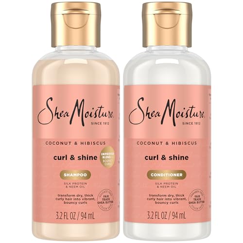 Coconut & Hibiscus Curl & Shine Shampoo and Conditioner, Frizz Control, 16 oz F1862