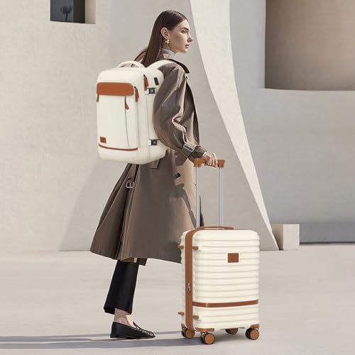 Expandable Carry-On Luggage Set, Lightweight Hard Shell 20 Inch with Spinner Wheels M12570