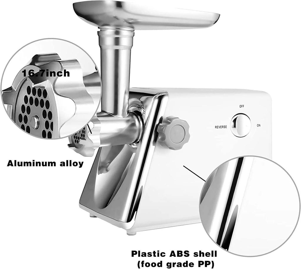 Electric Meat Grinder with Sausage & Kubbe Kit, 3 Plates, 600W D590979