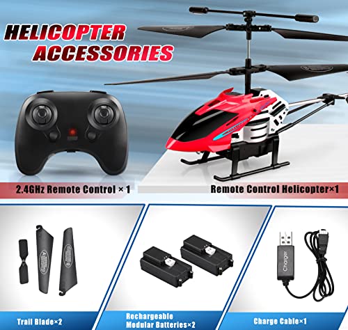 RC Helicopter with One Key Take-Off, Altitude Hold, LED Light, Blue Z936054