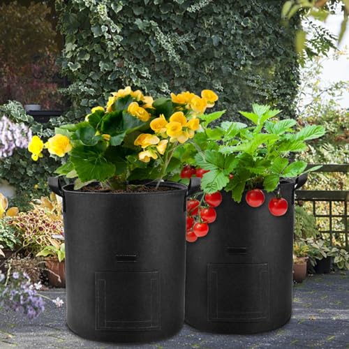 10 Gallon Potato Grow Bags with Flap and Handles, Heavy Duty Fabric Pots B207110