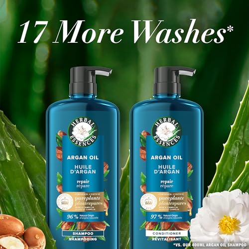 Argan Oil Repair Shampoo & Conditioner Set, Paraben-Free, Citrus Scent, 20.2 Fl Oz, 2-Pack X627