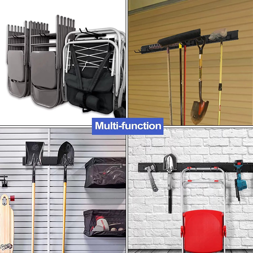 Wall Mounted Tool Storage Organizer with 6 Hooks and 3 Boards U46571