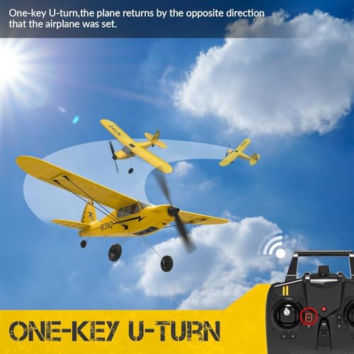 RC Plane Trainer 3CH Remote Control Airplane with 6-Axis Gyro Stabilizer C39075