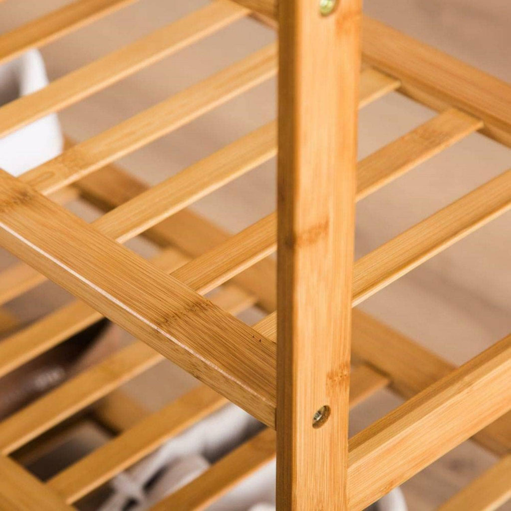 Bamboo Wooden Shoe Rack Organizer Stand Storage Shelf Z8900