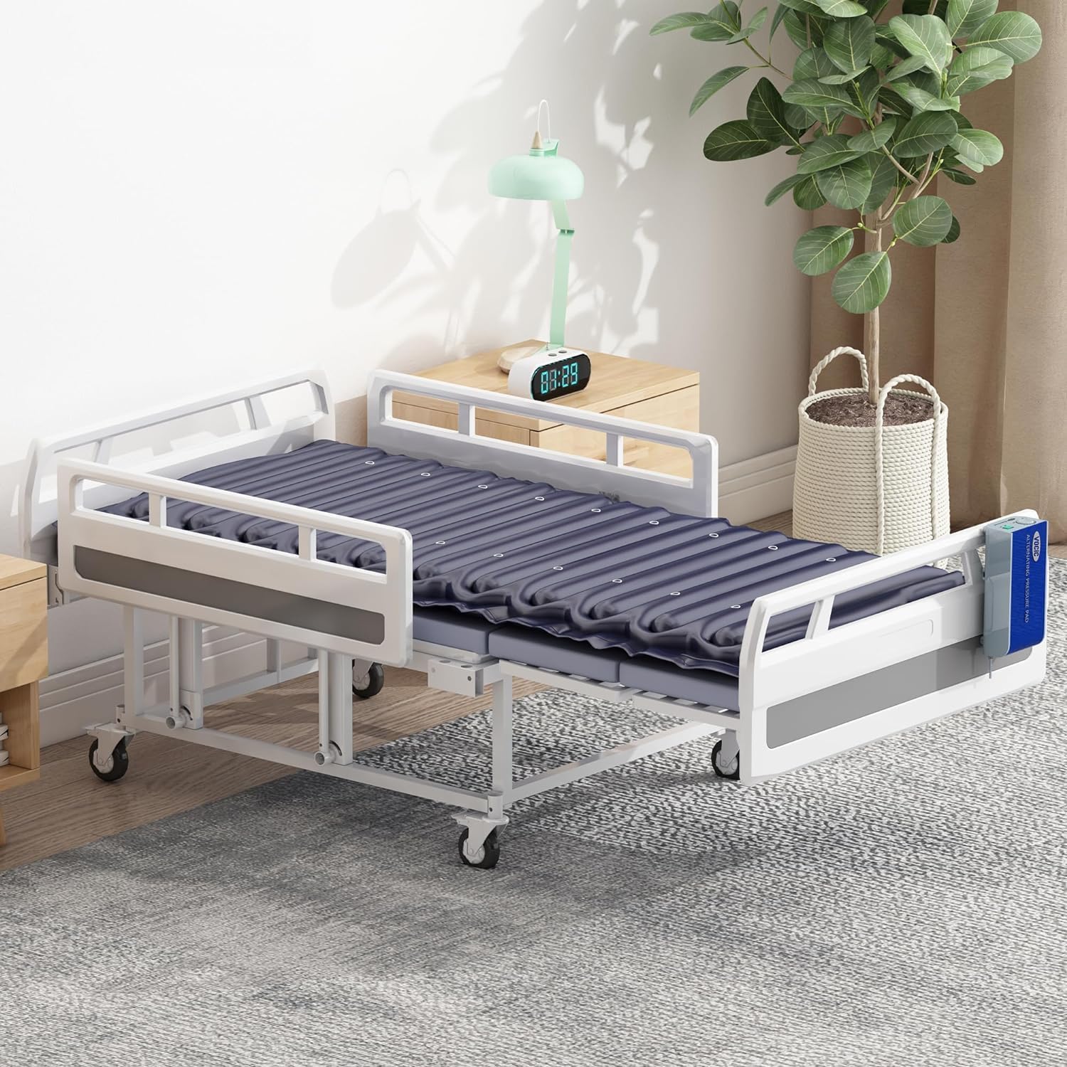 Alternating Air Pressure Mattress Pad with Pump, Waterproof Bed Sore Relief Cushion S2752