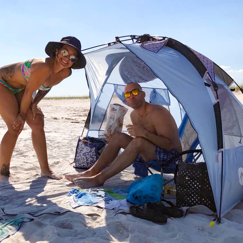 Instant Shader Extended Beach Tent Sun Shelter for 2-4 Person E6761