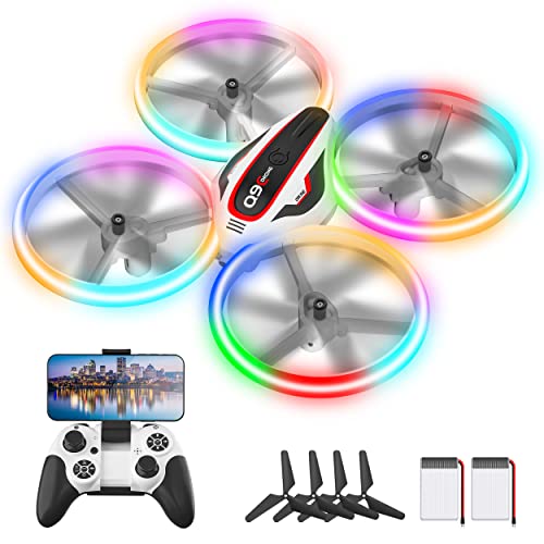 RC Drone with 720P HD FPV Camera for Kids with LED Light and Remote Control Q603