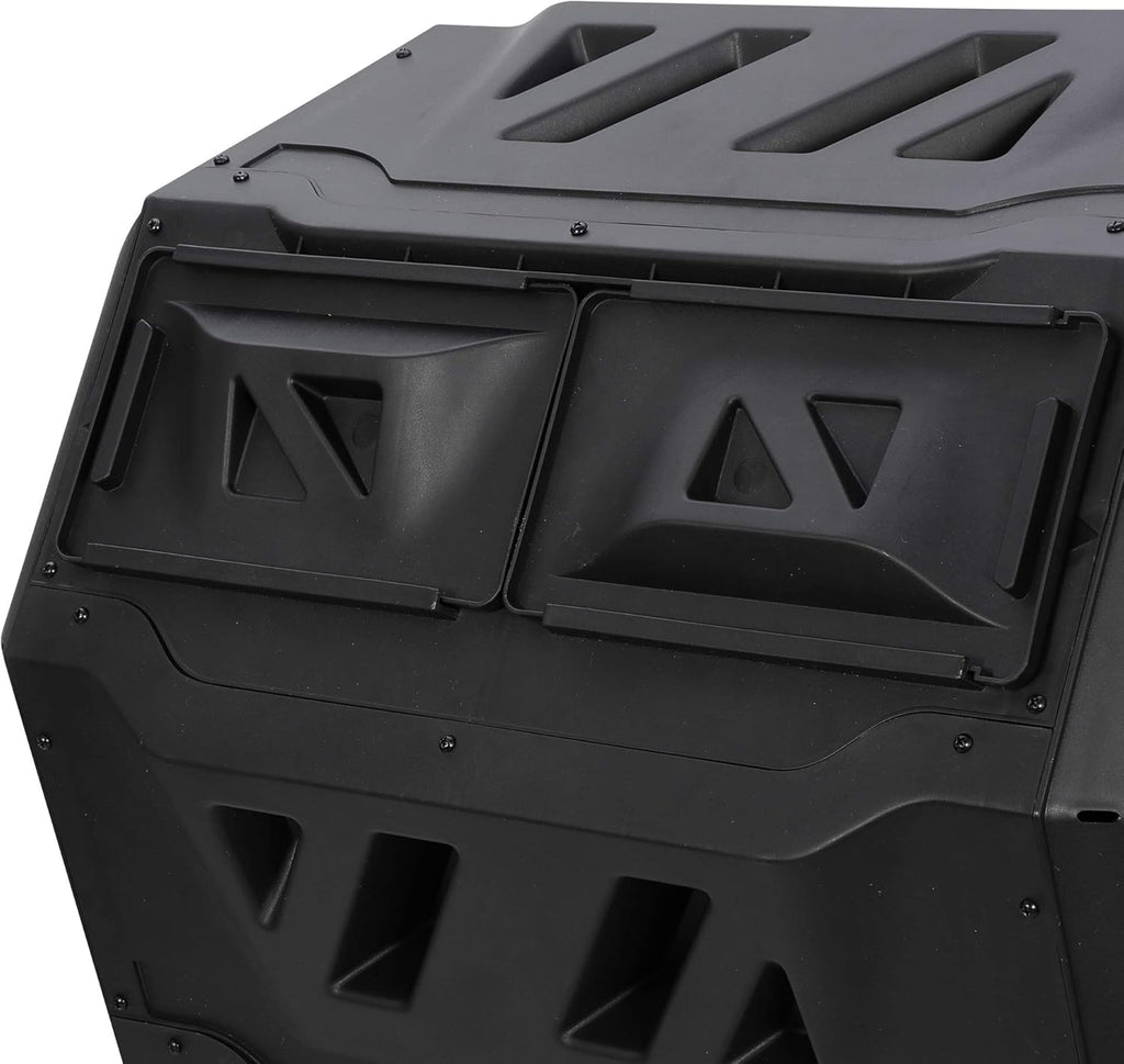 Composting Tumbler Dual Chamber Outdoor Rotating Compost Bin, 43 Gallon K6979