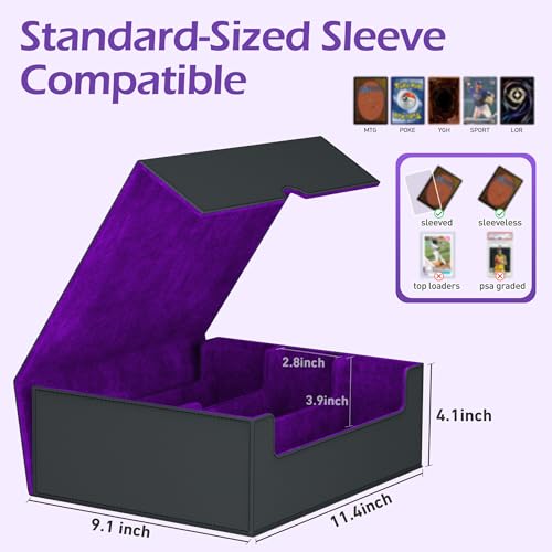 Trading Card Storage Box with 50 Sleeves and 24 Dividers G3044